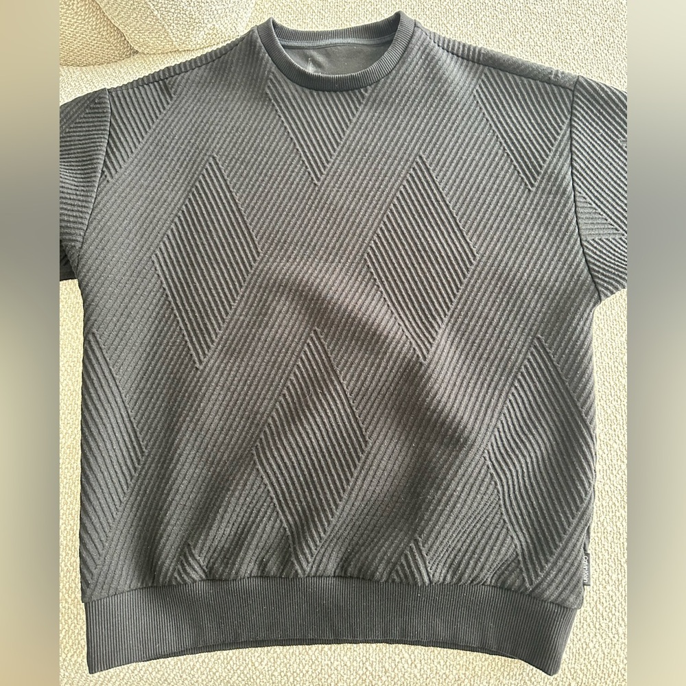 Black Textured Calvin Klein Sweatshirt